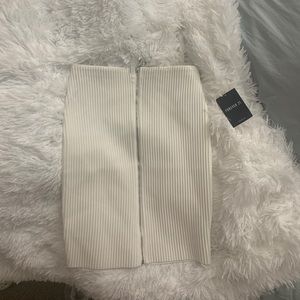 White zip skirt